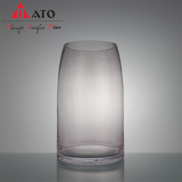 Vaso de vidro rosa de vidro rosa minimalista da Europa