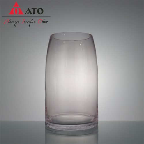 Europe Minimalist Tabletop Flowers Pink Glass Vase