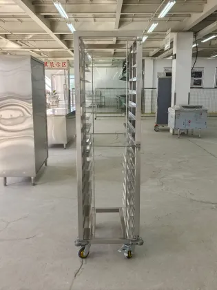 Stainless Steel Mobile Baking Tray Cart