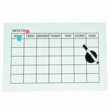 Glass Monthly Planner, Customized Printings and Designs are Accepted