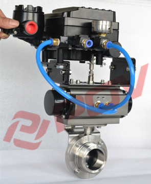 food machine single acting sanitary wafer style butterfly valve