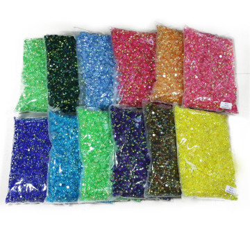 Customizable Blue Zircon AB Colors Flat Back Resin Rhinestones: Perfect for Blinging Crafts