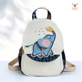 Mochila Happy Elephant Convertible Étnica de algodón y lino