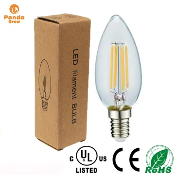 Amber color Candle Light Lamp C35 LED filament bulb 4W 6W 9W LED E14 E12 Dimmable AC110V 220V LED Candle