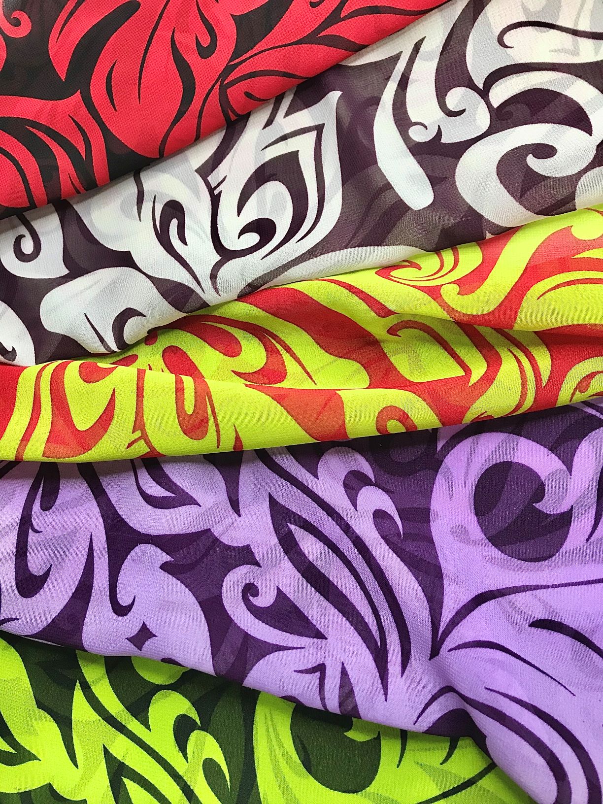 chiffon printing fabric colored