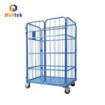 Warehouse Logistic 4sides Powder Coating Roll Trolley