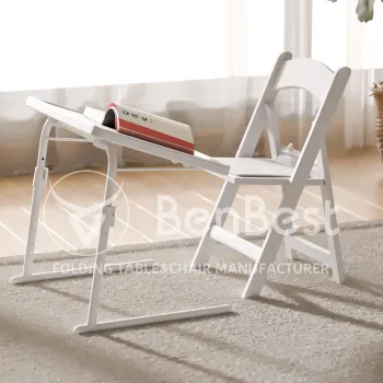 Top Quality Kids' White Resin Folding Chairs - 34*29*54cm - Benjia