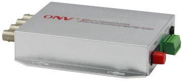 10mhz Video / Audio / Data Fiber Optic Transceiver Single With 4 Channel
