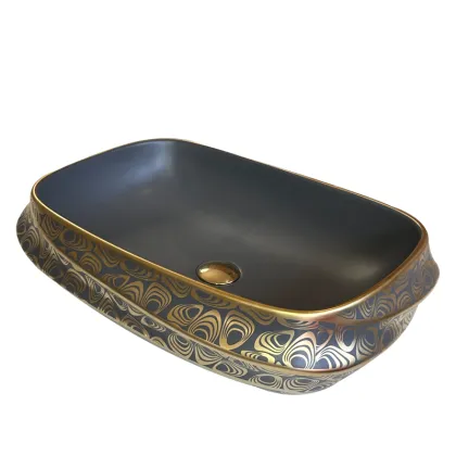Ceramic Wash Art Basin White European Style Carved Hand Wash Basin