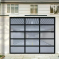 Customized 10x10 Foot Manual Roll Up Garage Door Frosted Glass Retractable Screen