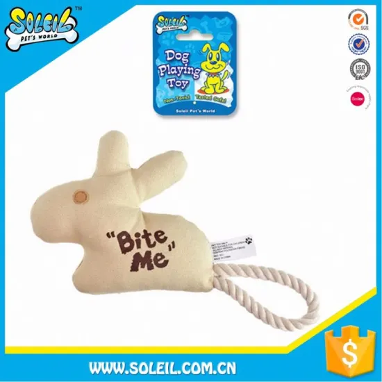 Competitive Price Polyester Plush Pet Toy With Cotton Rope