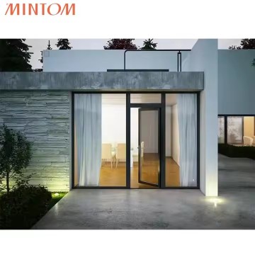 Tempered Glass Aluminum French Double Swing Entry Door