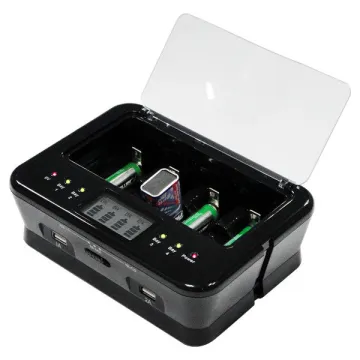 9v Battery Station Alkaline Battery Recharger With Microprocessor Controlled