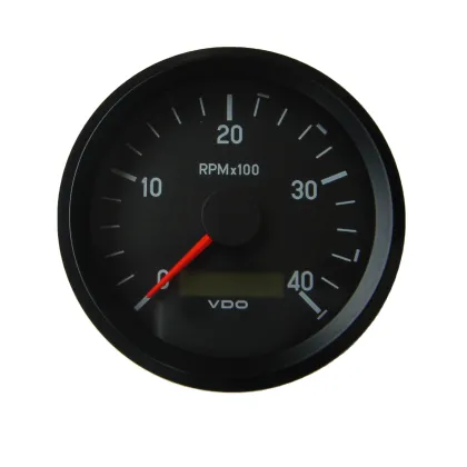 Original VDO Diesel Tachometer Gauge 333-035-011: A2C3832990010 - VDO Electronic Tachometer with Operating Hours Counter