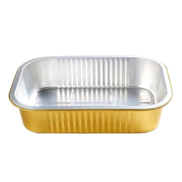 Luchtvaartmaatschappij Catering gecoate aluminiumfolie voedselcontainer