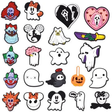 Popular Wholesale Soft PVC Sandals Accessories: Ghost Styled Shoe Charms for Parties
