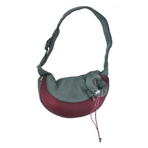 Burgundy XLarge PVC and Mesh Pet Sling