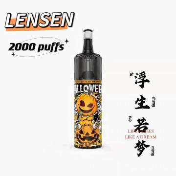 Lensen 2000 puflar e-sigara çubuğu tek kullanımlık vape kalem