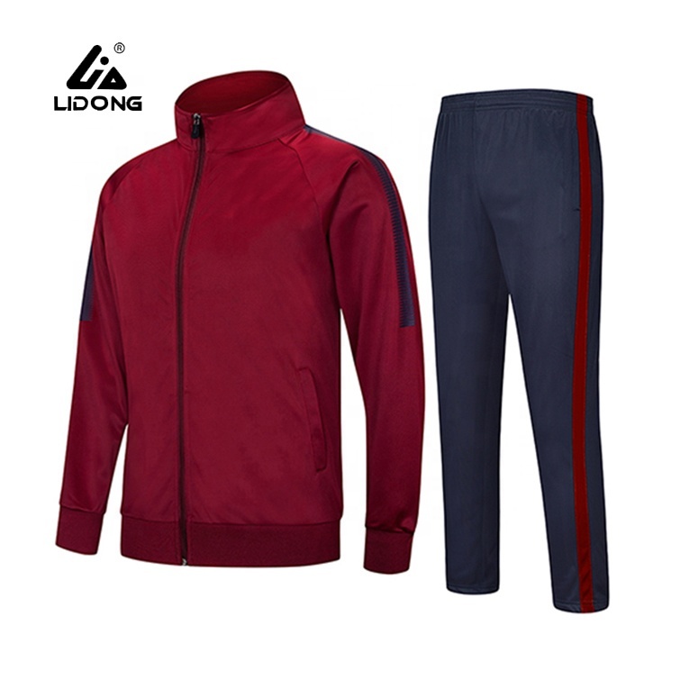 High Quality Sportswear 100% Polyester Blue Tracksuit