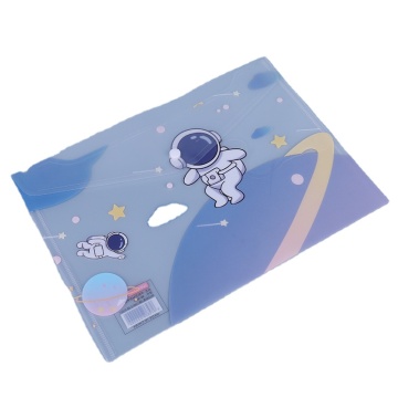 Custom Plastic Envelope File Folder with Uv Printing A4 Transparent Plastic Document Bag with Press Button