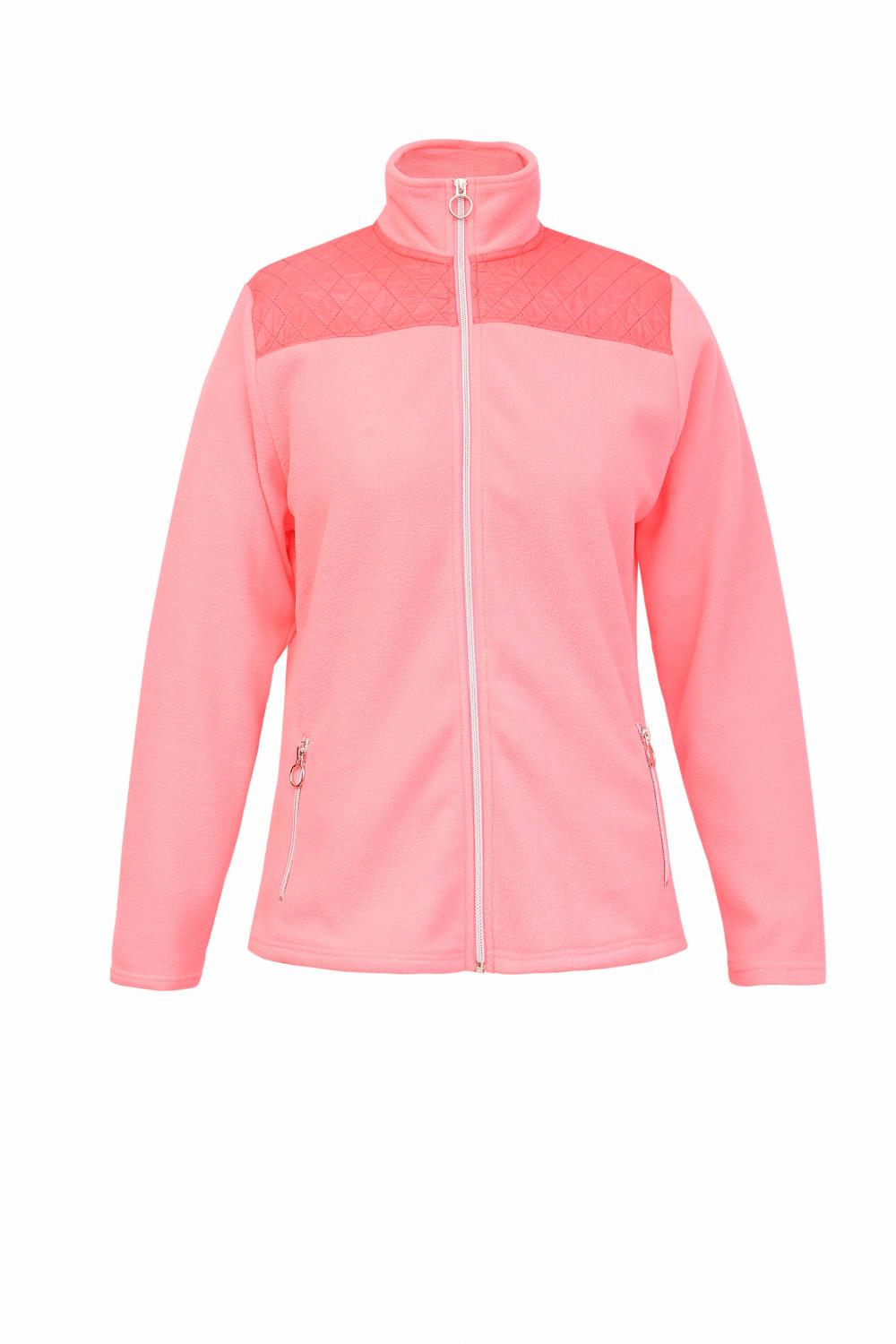 Ladies Poly Długi rękaw ZIP TOPS