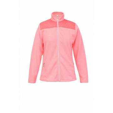 LADIES POLY LONG SLEEVE ZIP TOPS