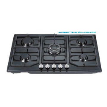 5 bruciatori in vetro temperato Black Home utilizzato a gas Hob utilizzato