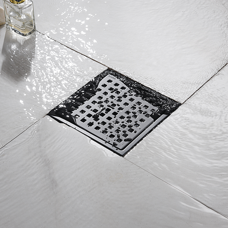 Square Shower Floor Drain with Removable Cover