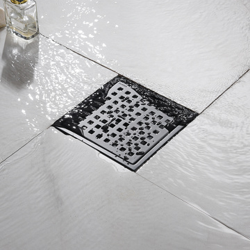 Square Shower Floor Drain ມີຝາປິດອອກໄດ້