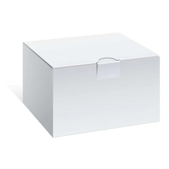 no printed white paper box packaging