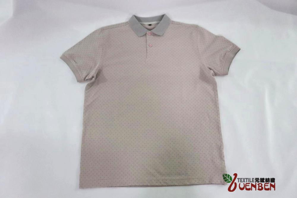 95%Cotton 5%Spandex Solid PK With Printing Shirt