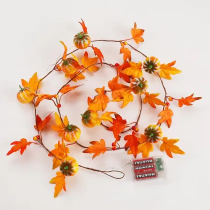 Wall Mounted Halloween Simulation Maple Leaf Vine Light