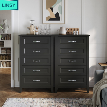 Linsy Modern Family Dresser: Simple Bucket Cabinet for Bedroom and Living Room