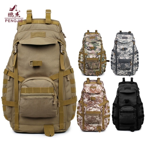 Mochila de camuflagem militar de lona grossa camo caminhadas