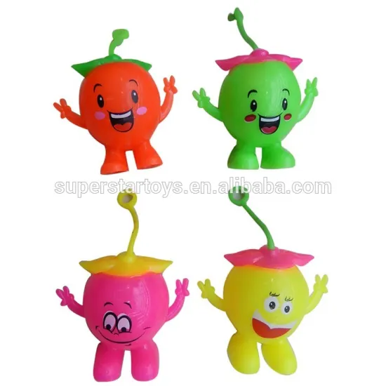 3D rubber ball, TPR toy ball, fluffy apple ball with light LED puffer ball