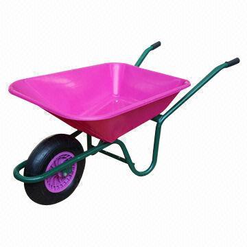 Wheelbarrow for Gardening, with Plastic Tray