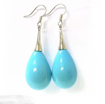 Teardrop Large One Pearl Earrings