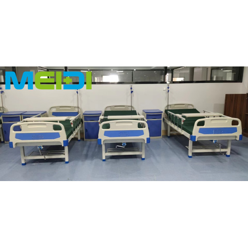 Single Crank Strip Type Nursing Bed with Customizable Guardrail for Hospital & Home Care