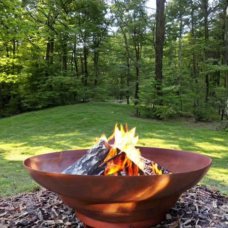 Weathering steel brazier