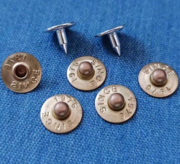 Custom Logo Metal Jeans Nipple Rivets for Denim