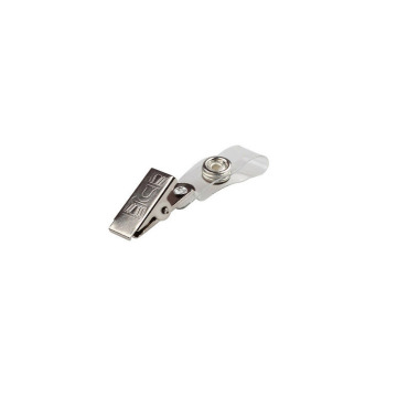Cheap Metal Name Badge with Plastic Vinyl Strap Clip for Stocks
