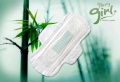 Almohadillas sanitarias de bambú OEM con alas