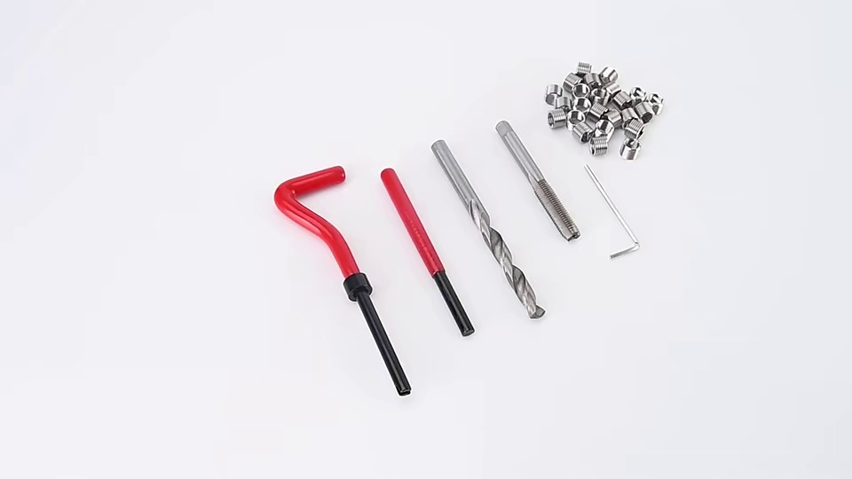304SUS Thread Repair Insert Kit 25pcs Iron Stainless Hand Tools Including Socket Wrench Tap Customizable Dimensions Finish OEM