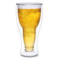 13.5-Ounce Double Wall Insulated Glass Beer Glass