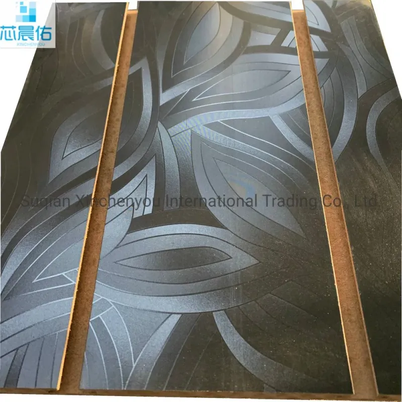 China Factory Produce 7-11 Grooves Melamine Faced MDF/Slot MDF