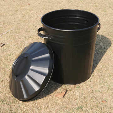 Black Round Shape High-Quality Garden Bin Storage
