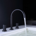 Matte black 3 hole hot and cold faucet