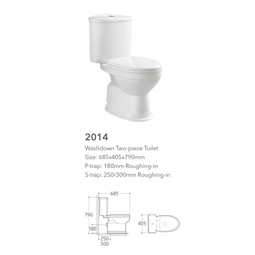 Bradenton two piece toilet and toilet seat