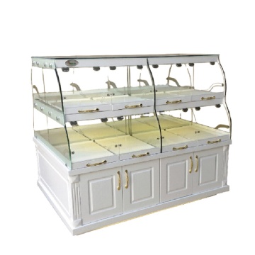 K193 Double Sides Upward Swing Doors Bakery Glass Door Display Showcase