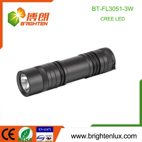 Factory Supply Custom Made EDC High Quality Pocket Super Bright USA Cree XPE 3WATT Aluminum aaa led Flashlight